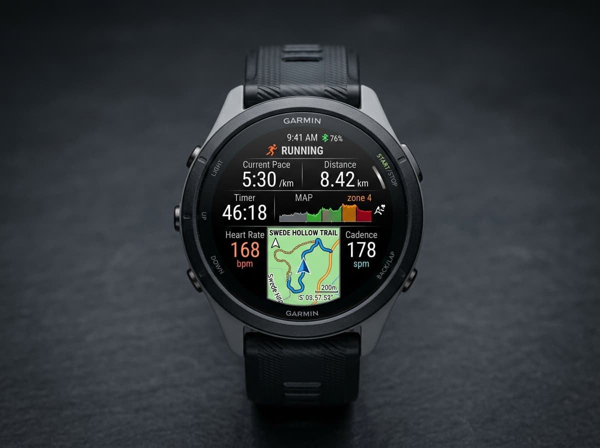 Relógio Garmin em uso